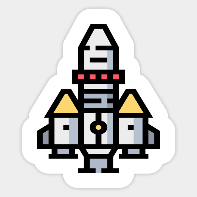 rocket Sticker by Pavlushkaaa